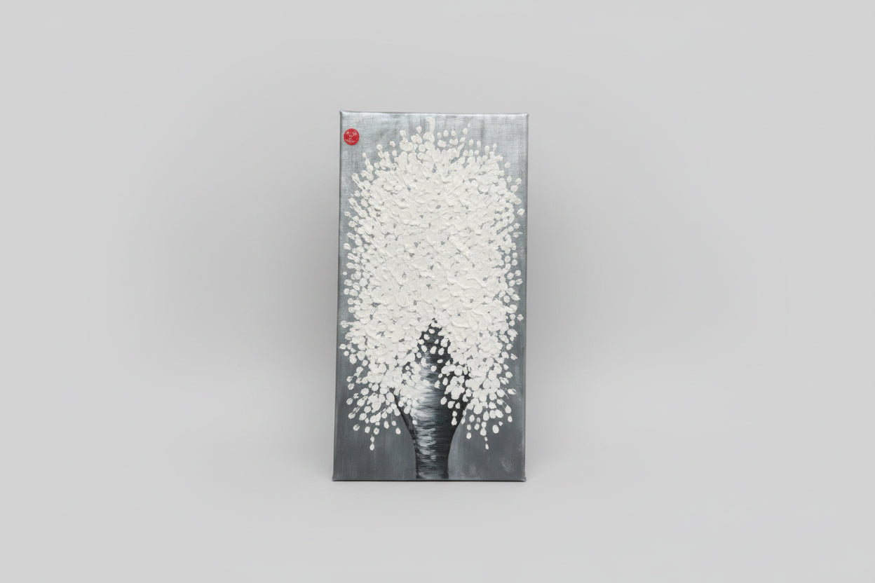 ALENOSS - White Floral Abstract Wall Art